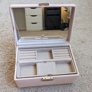 Nordstrom Rack Jewelry Box Two Tier Organizer Blush Pink